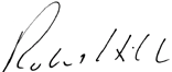 Robert Hill's signature