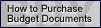 How to Purchase Budget Documents