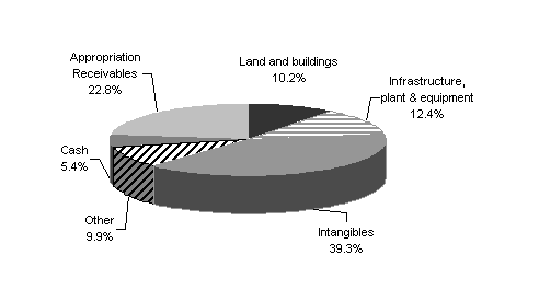 Budgeted total agency assets 2004-05