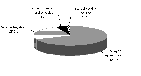 Budgeted total agency liabilities 2004-05
