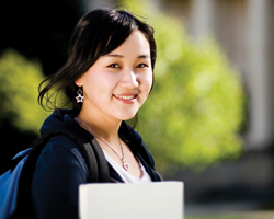 Image: Female student smiling