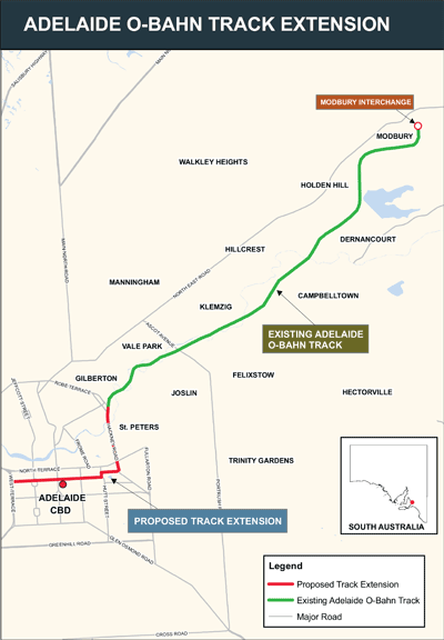 Map: Adelaide OBahn Track