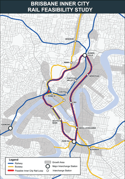 Map: Brisbane Inner City Rail