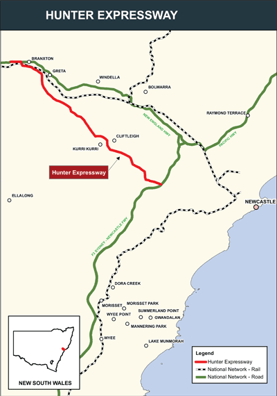 Map: Hunter Valley Expressway