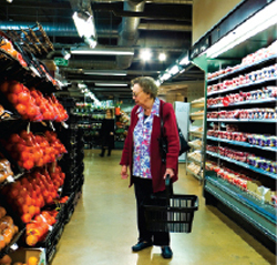 Image: woman grocery shopping