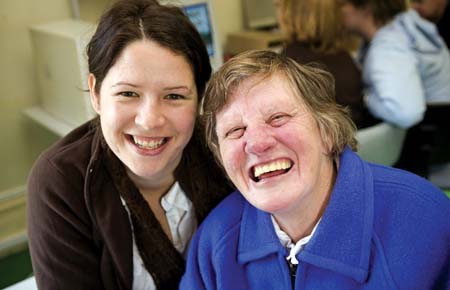 Image: Two women smiling
