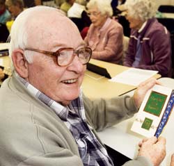 Image: Man with Christmas card