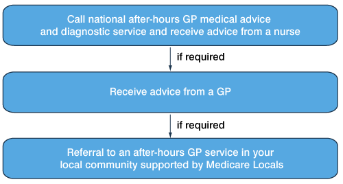 Diagram: How the GP medical advice and diagnostic service works