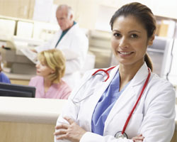 Image: Smiling female doctor
