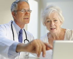 Image: Doctor talking to patient