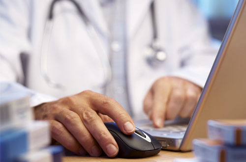 Image: Doctor at computer