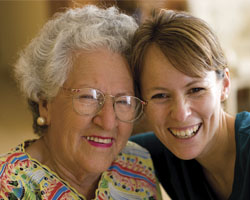 Image: Two women smiling