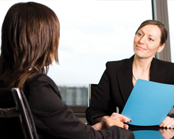 Image: Two women in a meeting
