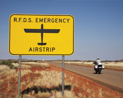 Image: Sign indicating RFDS Emergency Airstrip