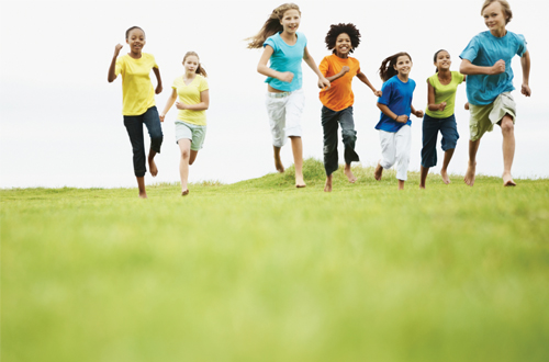 Photo: Children running