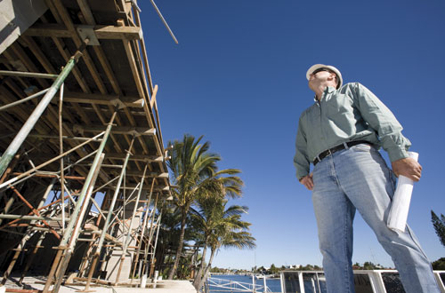 Photo: A man looking up