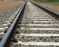 Image: A train rail