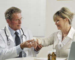 Image: A woman and a doctor