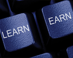 Image: Keyboard with learn and earn keys