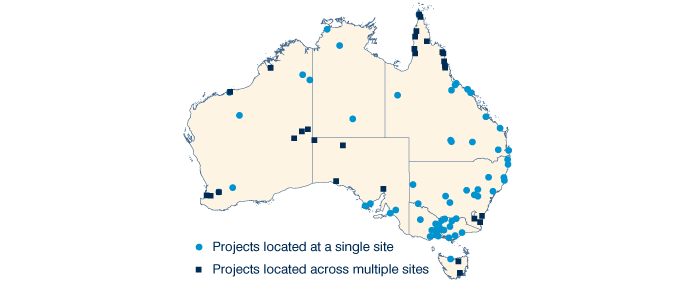 Map: Regional health infrastructure projects across Australia - Round 4