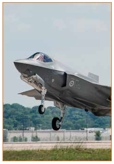 Photo of a fighter jet.