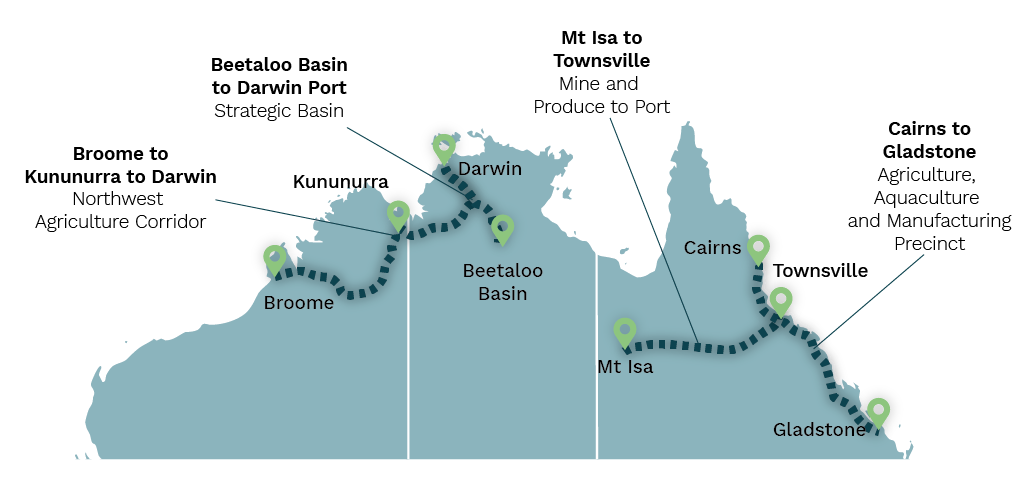 Infographic: The image illustrates funding for Northern Australia digital connectivity